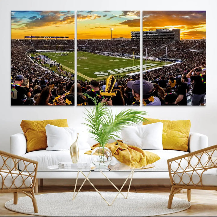 UCF Knights Football Team Print - Orlando FBC Mortgage Stadium Wall Art Canvas Print