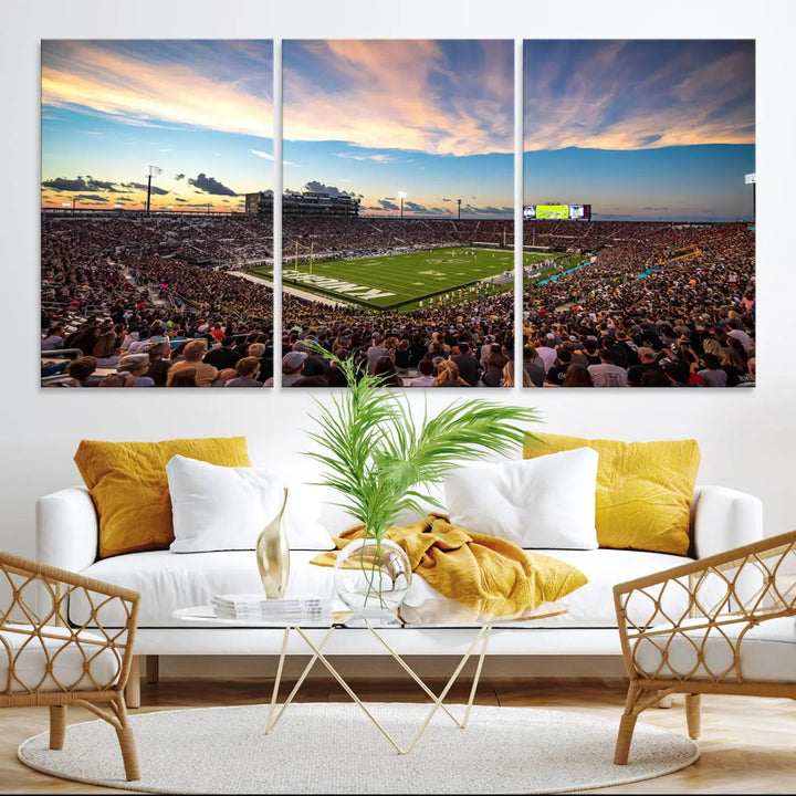 UCF Knights Football Team Print - Orlando FBC Mortgage Stadium Wall Art Canvas Print