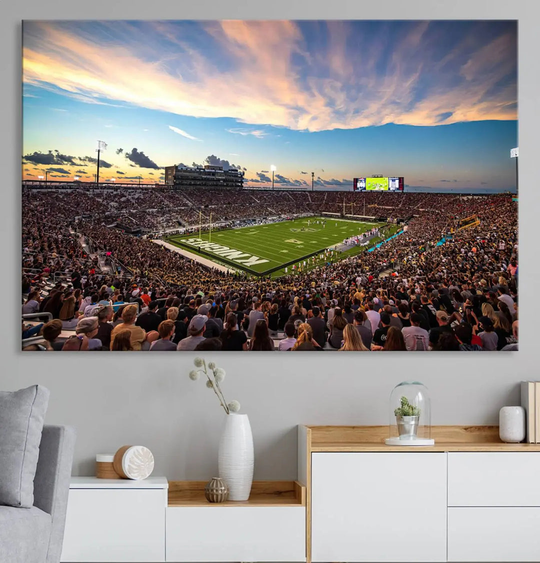 UCF Knights Football Team Print - Orlando FBC Mortgage Stadium Wall Art Canvas Print