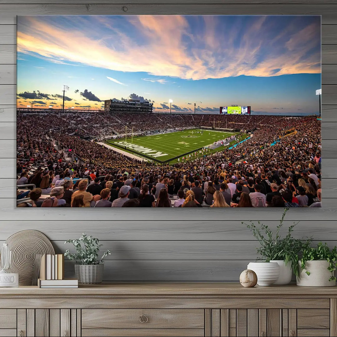 UCF Knights Football Team Print - Orlando FBC Mortgage Stadium Wall Art Canvas Print