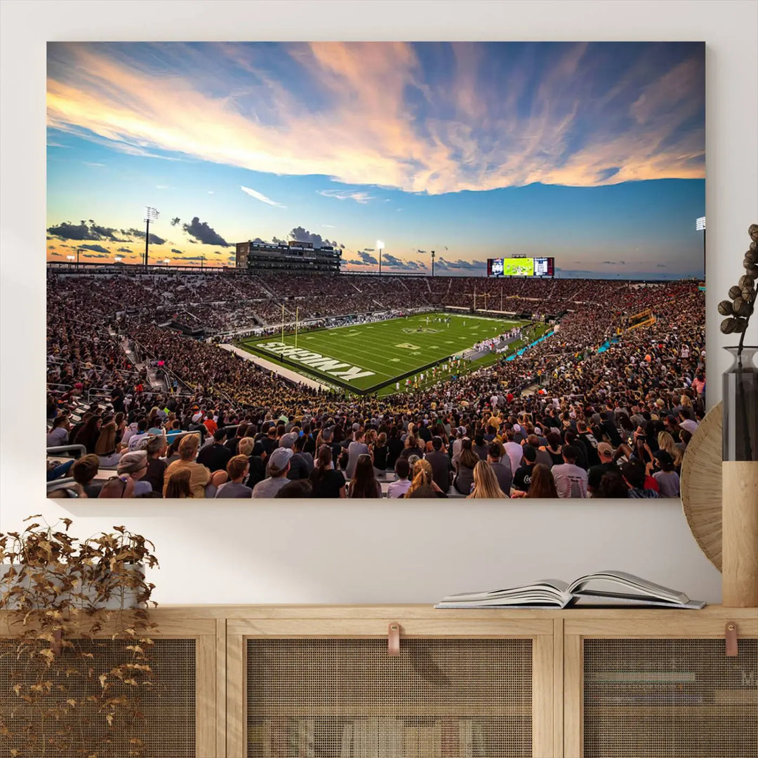 UCF Knights Football Team Print - Orlando FBC Mortgage Stadium Wall Art Canvas Print