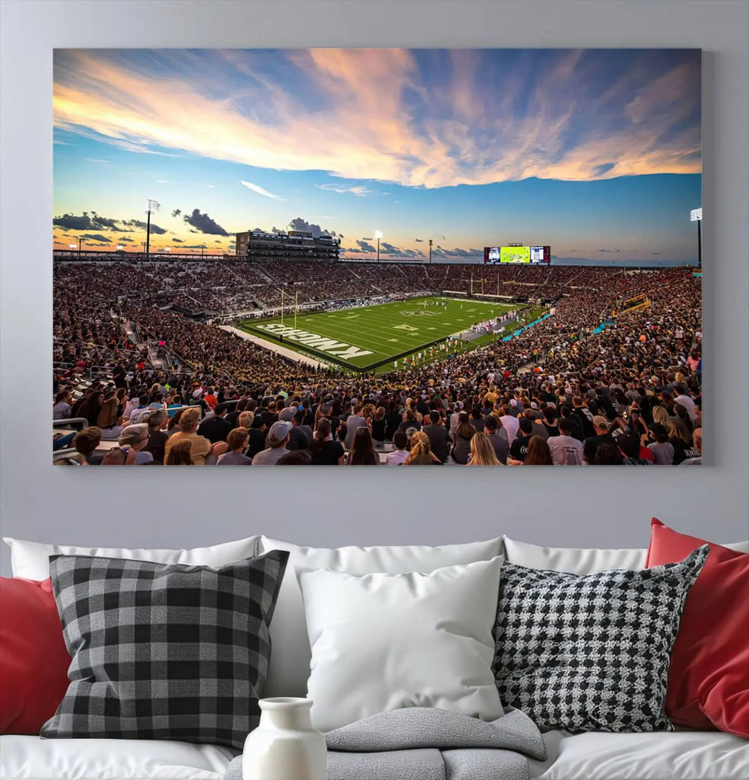 UCF Knights Football Team Print - Orlando FBC Mortgage Stadium Wall Art Canvas Print