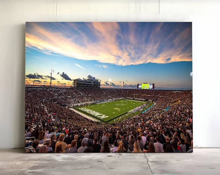 UCF Knights Football Team Print - Orlando FBC Mortgage Stadium Wall Art Canvas Print