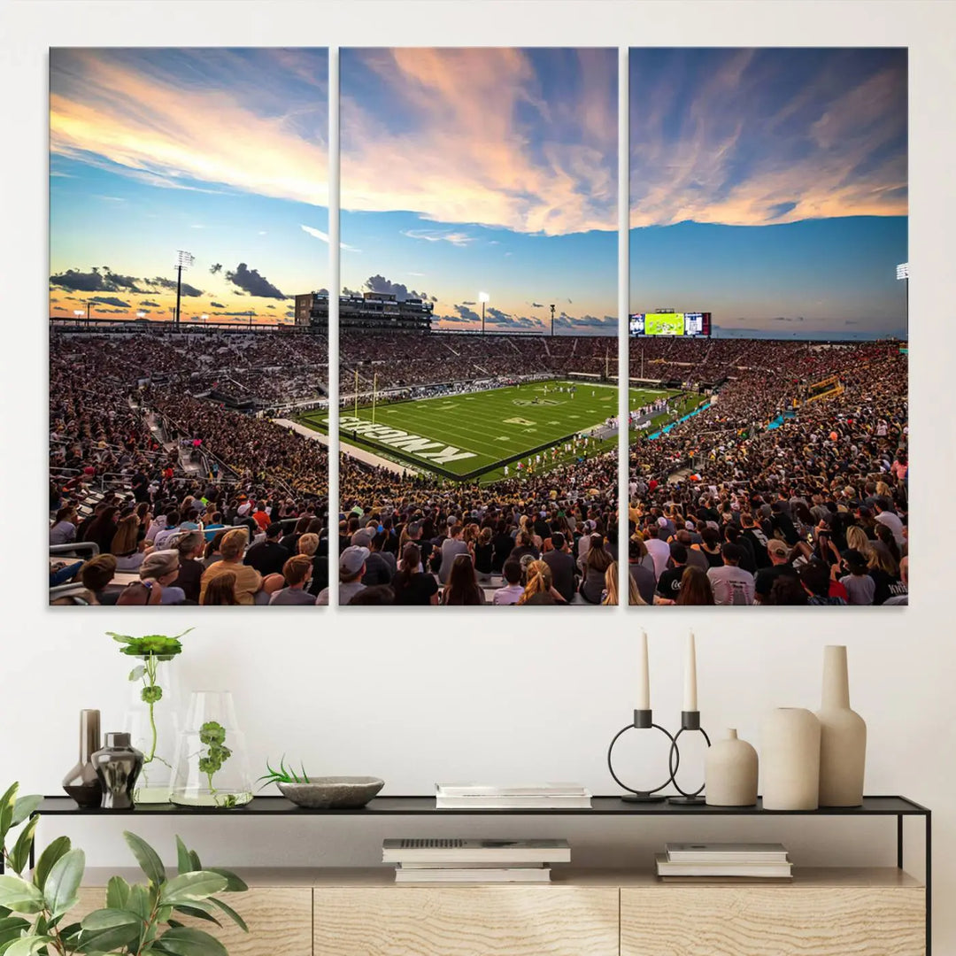 UCF Knights Football Team Print - Orlando FBC Mortgage Stadium Wall Art Canvas Print