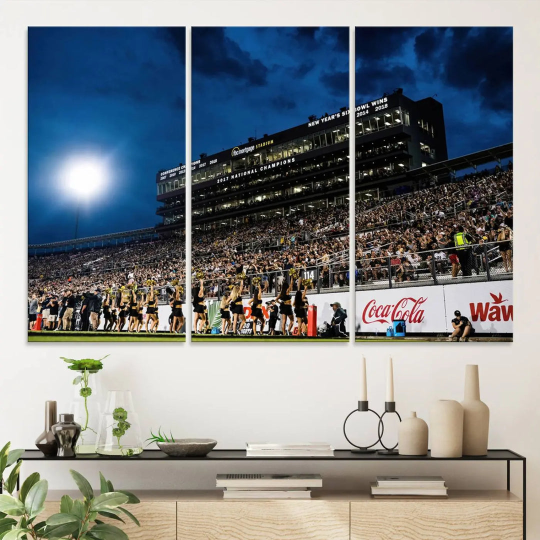 UCF Knights Football Team Print - Orlando FBC Mortgage Stadium Wall Art Canvas Print