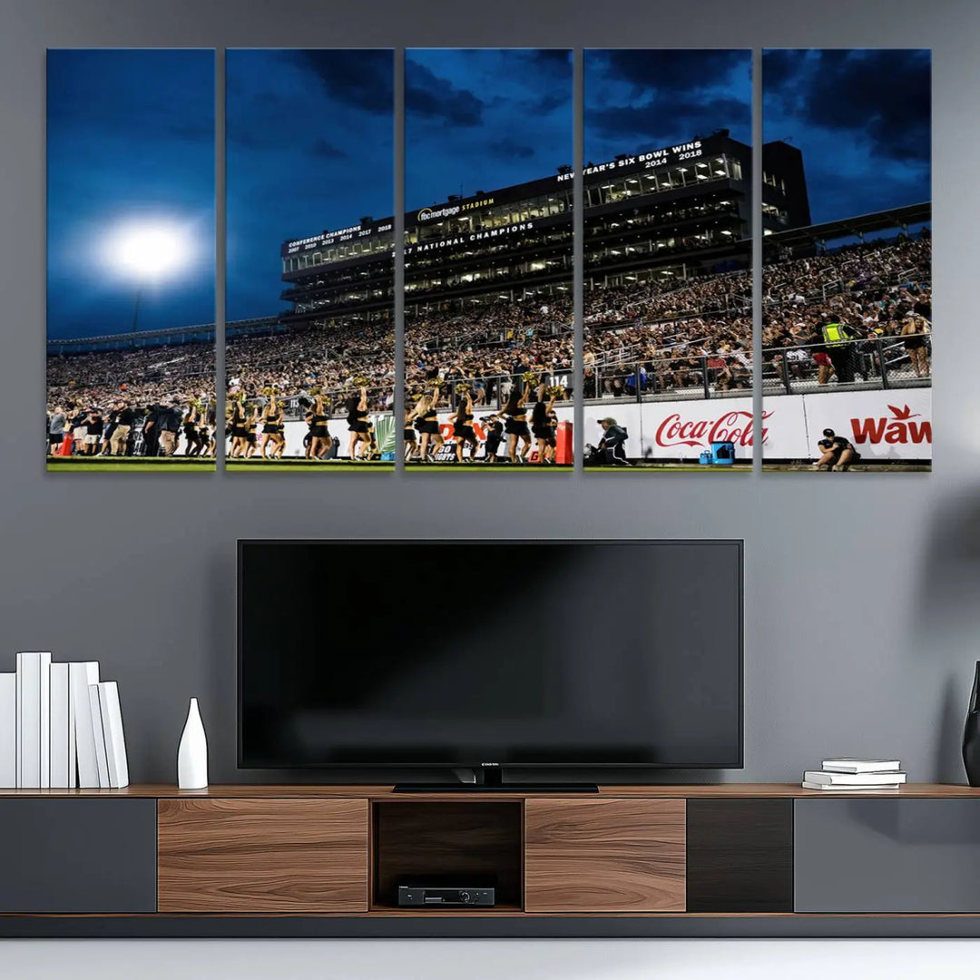 UCF Knights Football Team Print - Orlando FBC Mortgage Stadium Wall Art Canvas Print