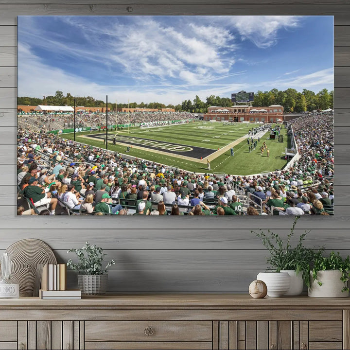 University of Charlotte 49ers Football Team Print - Charlotte Jerry Richardson Stadium Wall Art Canvas Print