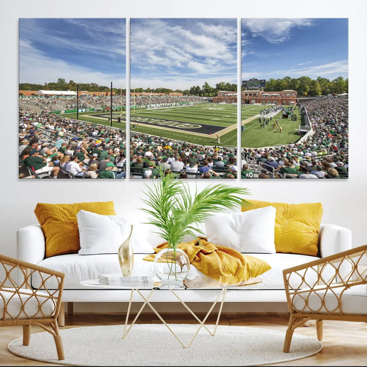 University of Charlotte 49ers Football Team Print - Charlotte Jerry Richardson Stadium Wall Art Canvas Print