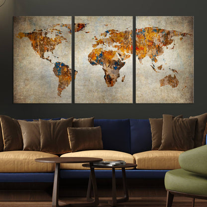59464-MGV-CV-36X24-Vintage World Map World Map Canvas Print