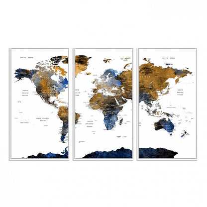56231-MGV-FC-48X32-3P_White-Watercolor World Map Canvas Print Wall Art