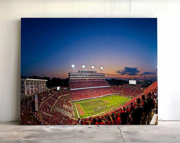 Wolfpack Football Team Print - Raleigh Carter-Finley Stadium Wall Art Canvas Print