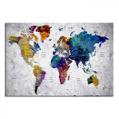 73670-MGV-CV-36X24-World Map Art Canvas Print