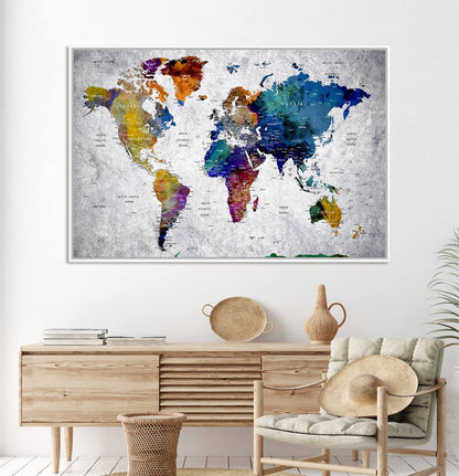 73670-MGV-CV-36X24-World Map Art Canvas Print