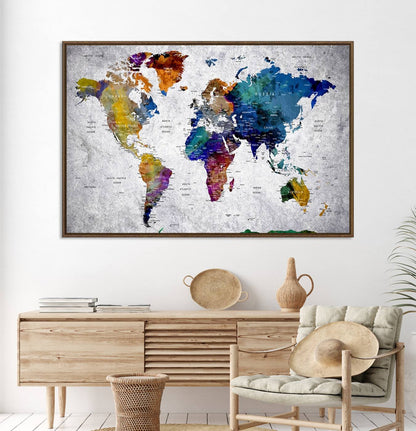 73670-MGV-CV-36X24-World Map Art Canvas Print