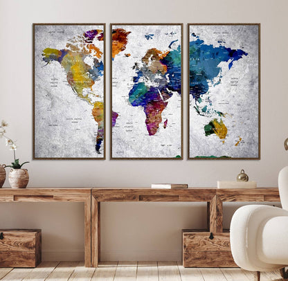 73670-MGV-CV-36X24-World Map Art Canvas Print