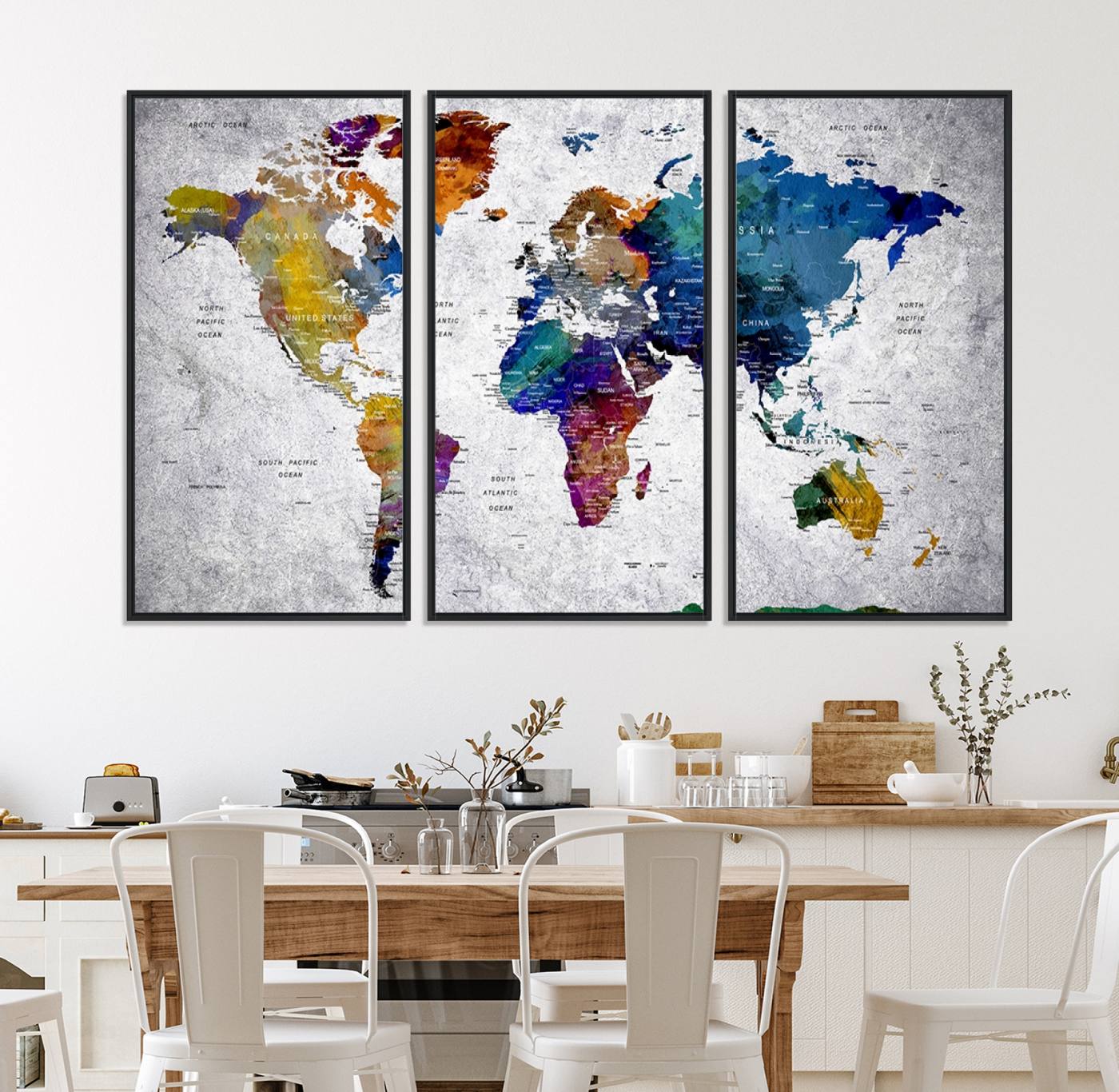 73670-MGV-CV-36X24-World Map Art Canvas Print