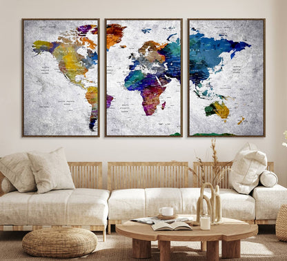 73670-MGV-CV-36X24-World Map Art Canvas Print