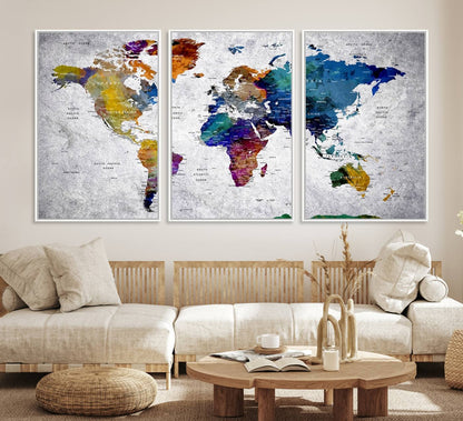 73670-MGV-CV-36X24-World Map Art Canvas Print