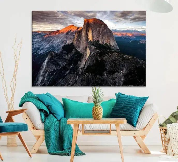 Half Dome Mountain Yosemite Large Wall Art Canvas Print