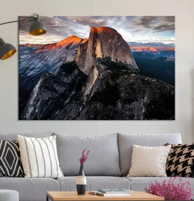 Half Dome Mountain Yosemite Large Wall Art Canvas Print