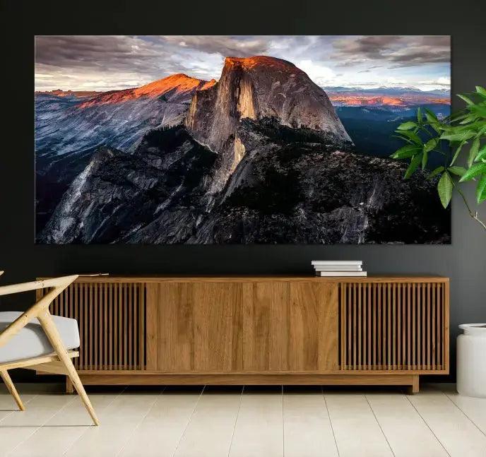 Half Dome Mountain Yosemite Large Wall Art Canvas Print