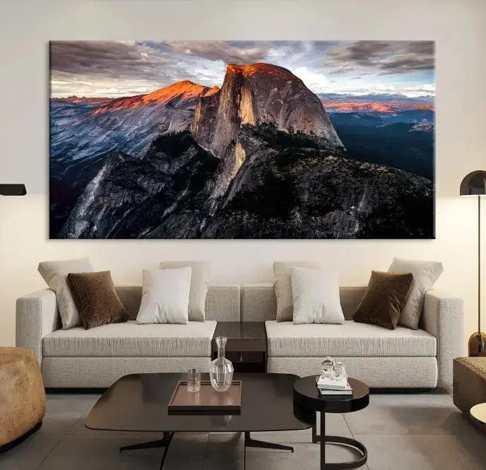 Half Dome Mountain Yosemite Large Wall Art Canvas Print