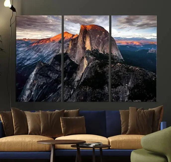 Half Dome Mountain Yosemite Large Wall Art Canvas Print