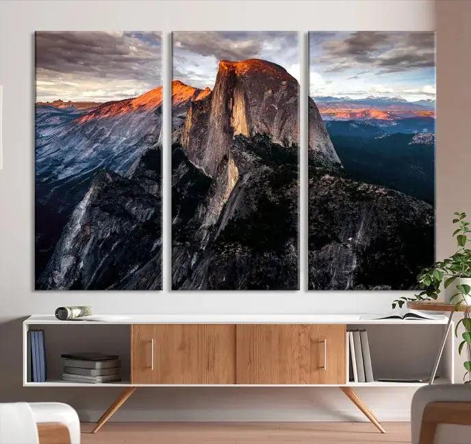 Half Dome Mountain Yosemite Large Wall Art Canvas Print