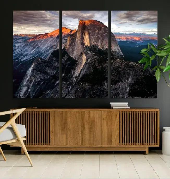 Half Dome Mountain Yosemite Large Wall Art Canvas Print