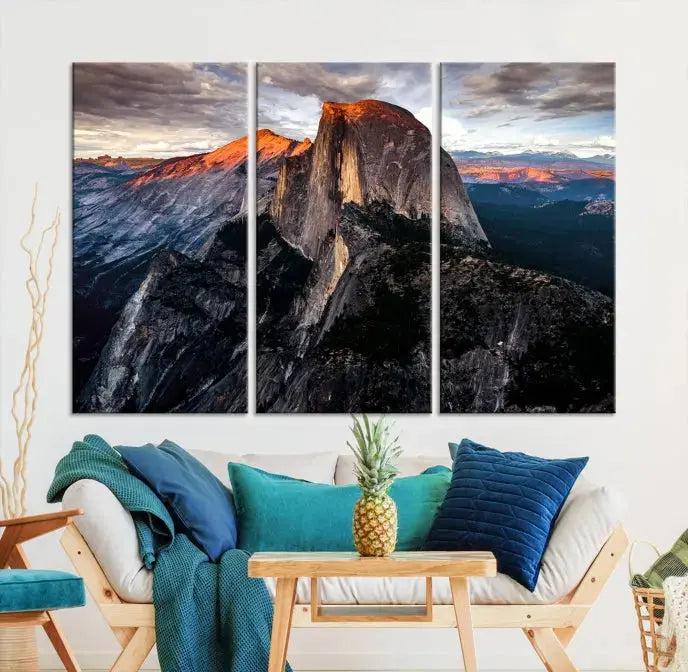 Half Dome Mountain Yosemite Large Wall Art Canvas Print