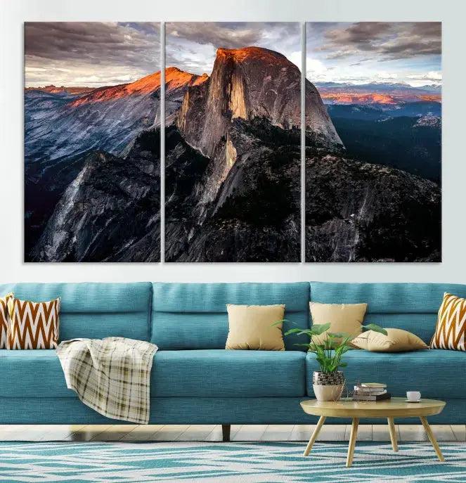 Half Dome Mountain Yosemite Large Wall Art Canvas Print