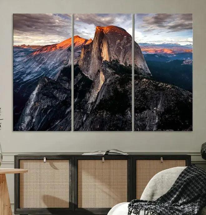 Half Dome Mountain Yosemite Large Wall Art Canvas Print