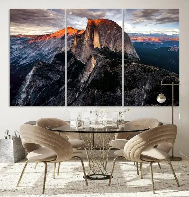 Half Dome Mountain Yosemite Large Wall Art Canvas Print