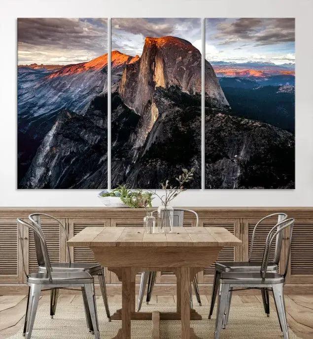 Half Dome Mountain Yosemite Large Wall Art Canvas Print