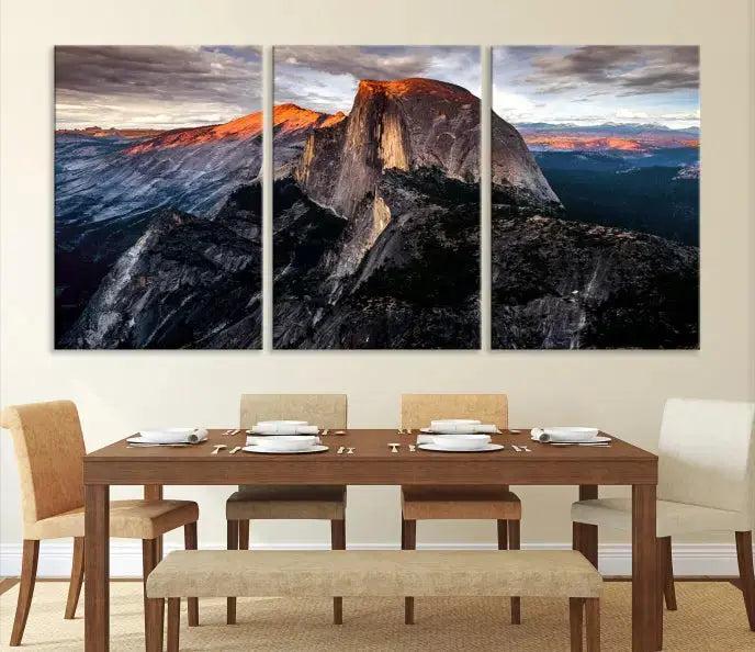 Half Dome Mountain Yosemite Large Wall Art Canvas Print