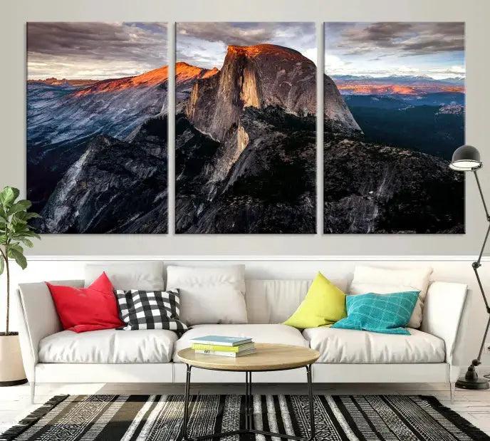 Half Dome Mountain Yosemite Large Wall Art Canvas Print