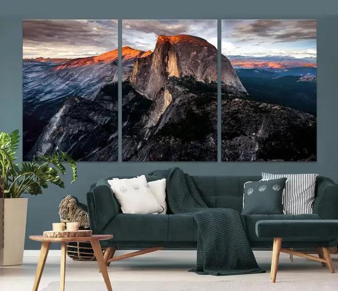 Half Dome Mountain Yosemite Large Wall Art Canvas Print