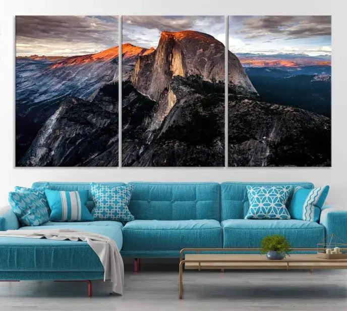 Half Dome Mountain Yosemite Large Wall Art Canvas Print