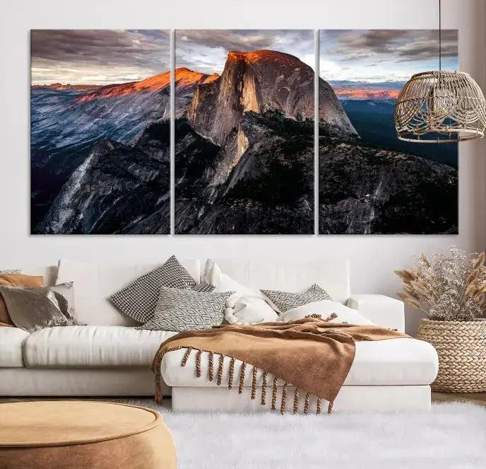 Half Dome Mountain Yosemite Large Wall Art Canvas Print