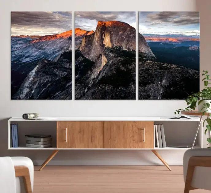 Half Dome Mountain Yosemite Large Wall Art Canvas Print