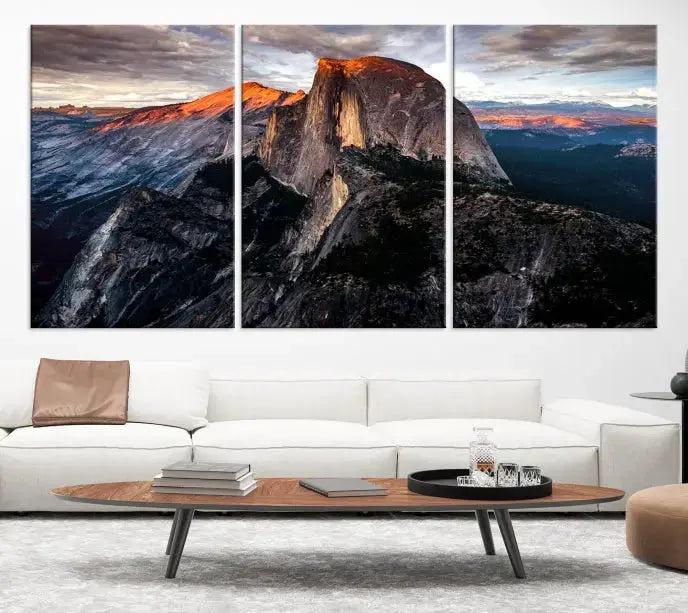 Half Dome Mountain Yosemite Large Wall Art Canvas Print