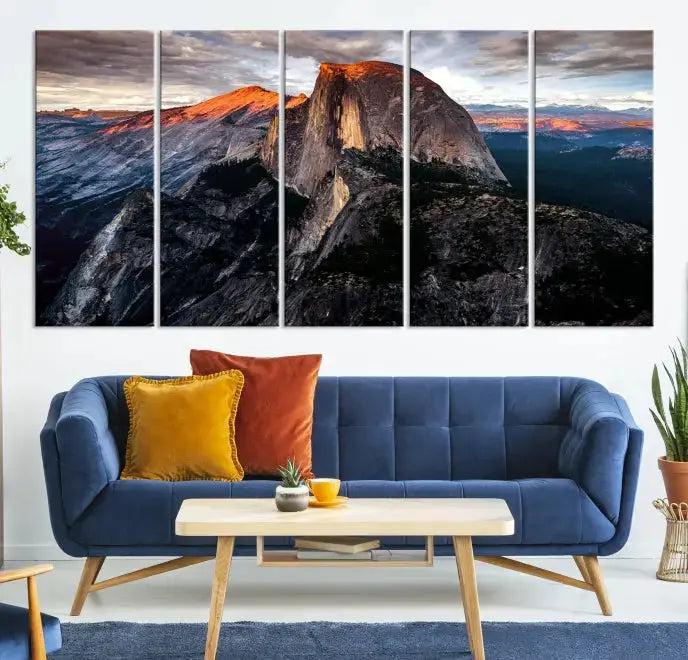 Half Dome Mountain Yosemite Large Wall Art Canvas Print