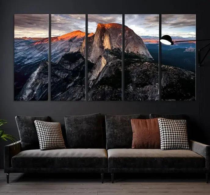 Half Dome Mountain Yosemite Large Wall Art Canvas Print