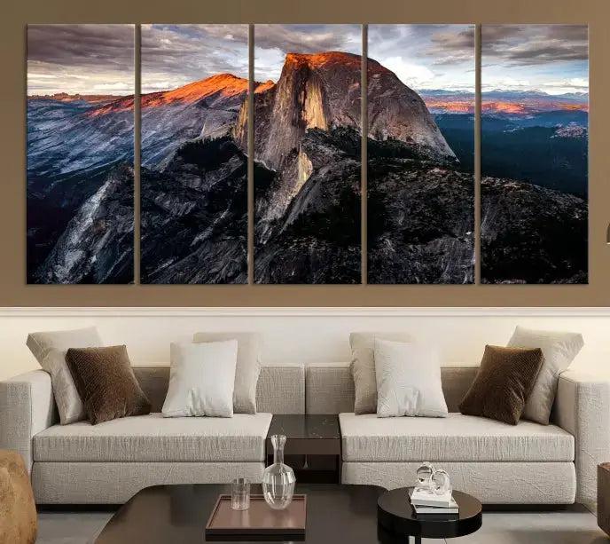 Half Dome Mountain Yosemite Large Wall Art Canvas Print