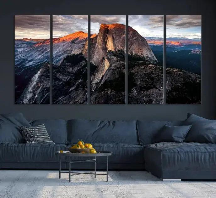 Half Dome Mountain Yosemite Large Wall Art Canvas Print