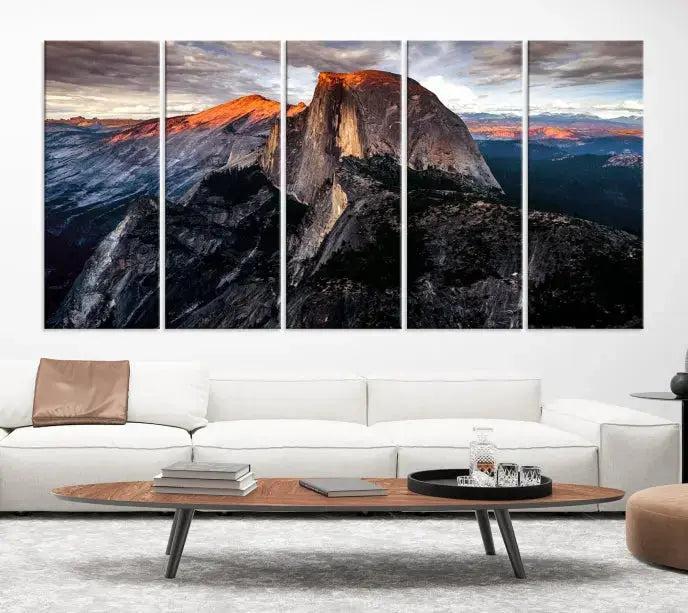 Half Dome Mountain Yosemite Large Wall Art Canvas Print