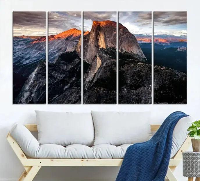 Half Dome Mountain Yosemite Large Wall Art Canvas Print