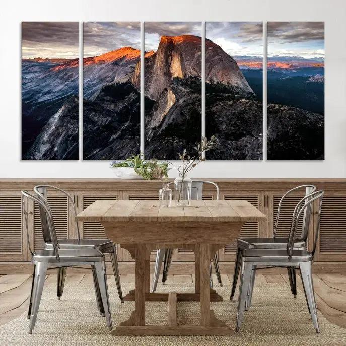 Half Dome Mountain Yosemite Large Wall Art Canvas Print