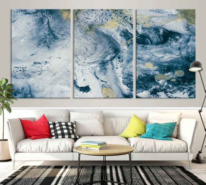 Abstract Blue Sky Canvas Wall Art Print Living Room Office Wall Decor