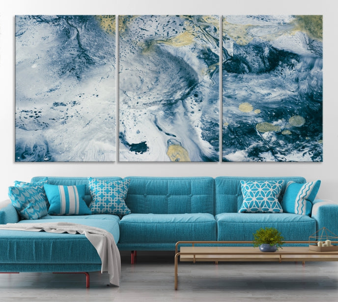 Abstract Blue Sky Canvas Wall Art Print Living Room Office Wall Decor